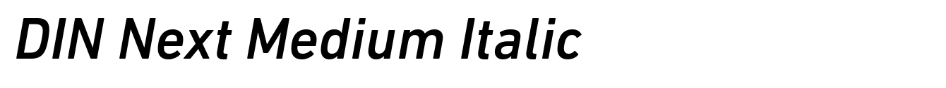 DIN Next Medium Italic image